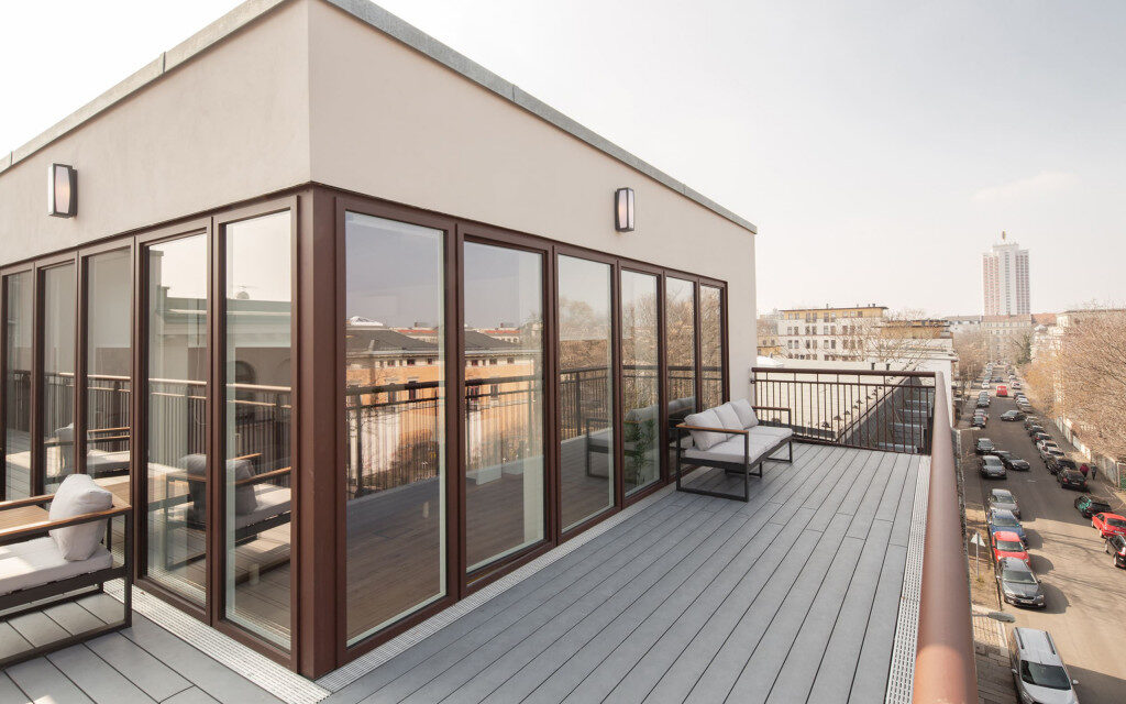Dachterrasse Glassfassade